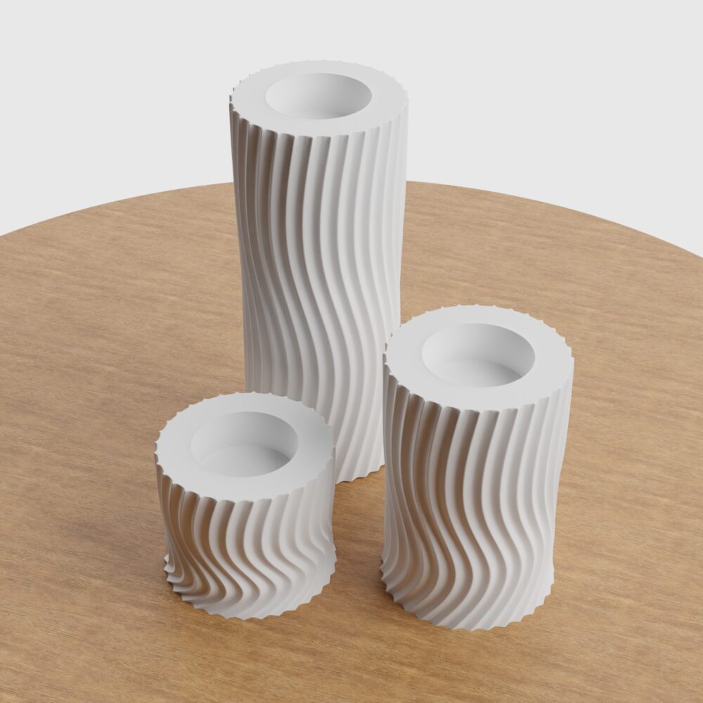 Świeczniki Mailot (zestaw 3 szt.)